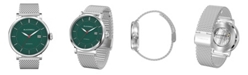 BLACKWELL Green Dial with Silver Tone Steel and Silver Tone Steel Mesh Watch 44 mm